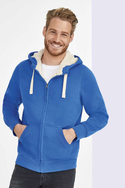 SOL'S SHERPA - UNISEX ZIPPED JACKET WITH "SHERPA" LINING - Royal Blue - Model