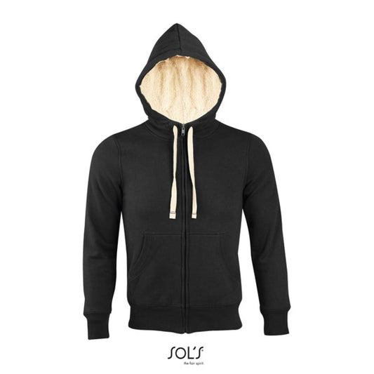 SOL'S SHERPA - UNISEX ZIPPED JACKET WITH "SHERPA" LINING - Black - Main