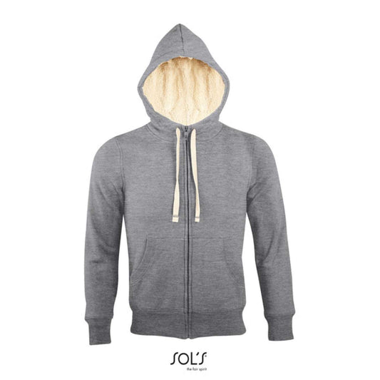 SOL'S SHERPA - UNISEX ZIPPED JACKET WITH "SHERPA" LINING - Grey Melange - Main