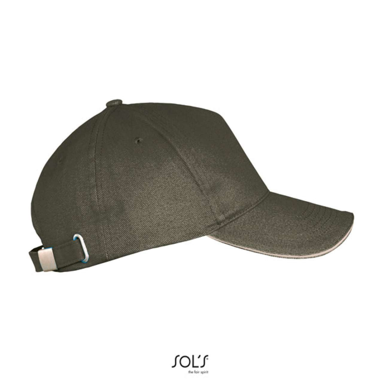 SOL'S LONG BEACH - 5 PANEL CAP - Army/Beige - Additional