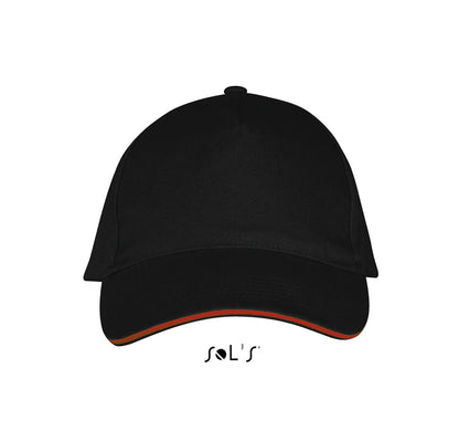 SOL'S LONG BEACH - 5 PANEL CAP - Black/Red - Main