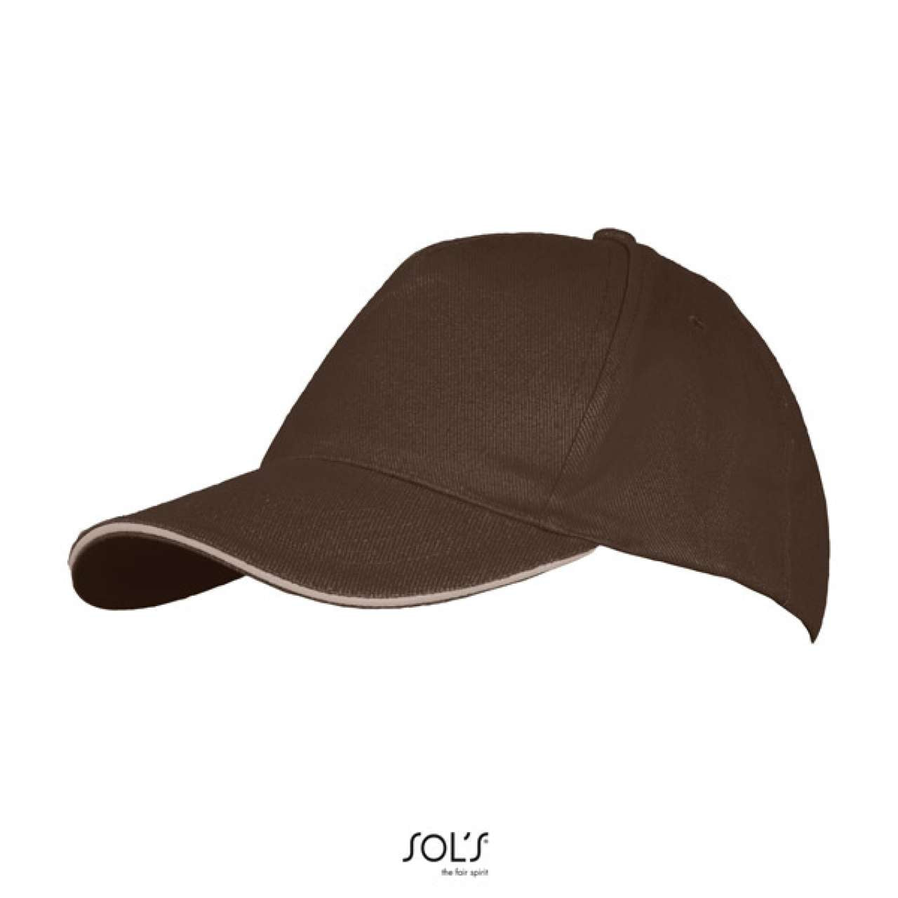 SOL'S LONG BEACH - 5 PANEL CAP - Chocolate/Beige - Additional