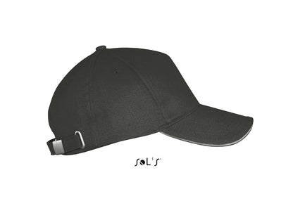 SOL'S LONG BEACH - 5 PANEL CAP - Dark Grey/Light Grey - Additional