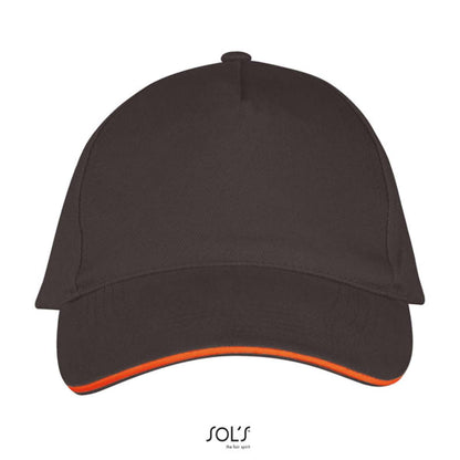 SOL'S LONG BEACH - 5 PANEL CAP - Dark Grey/Orange - Main