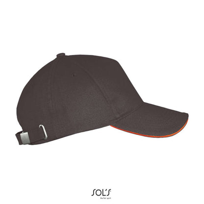 SOL'S LONG BEACH - 5 PANEL CAP - Dark Grey/Orange - Additional