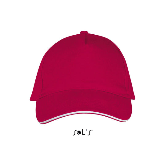 SOL'S LONG BEACH - 5 PANEL CAP - Red/White - Main