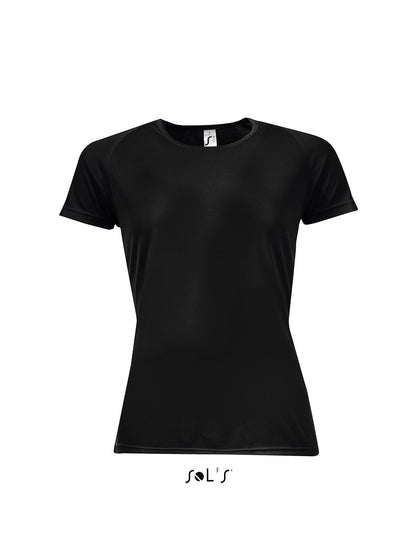 SOL'S SPORTY WOMEN - RAGLAN SLEEVED T-SHIRT - Black - Main