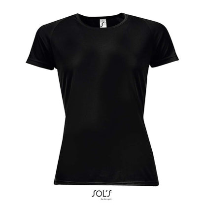 SOL'S SPORTY WOMEN - RAGLAN SLEEVED T-SHIRT - Black - Additional