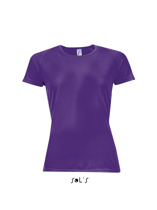SOL'S SPORTY WOMEN - RAGLAN SLEEVED T-SHIRT - Dark Purple - Main