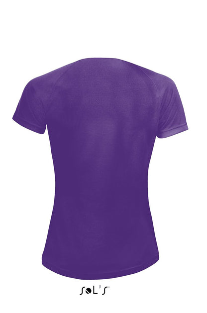SOL'S SPORTY WOMEN - RAGLAN SLEEVED T-SHIRT - Dark Purple - Additional