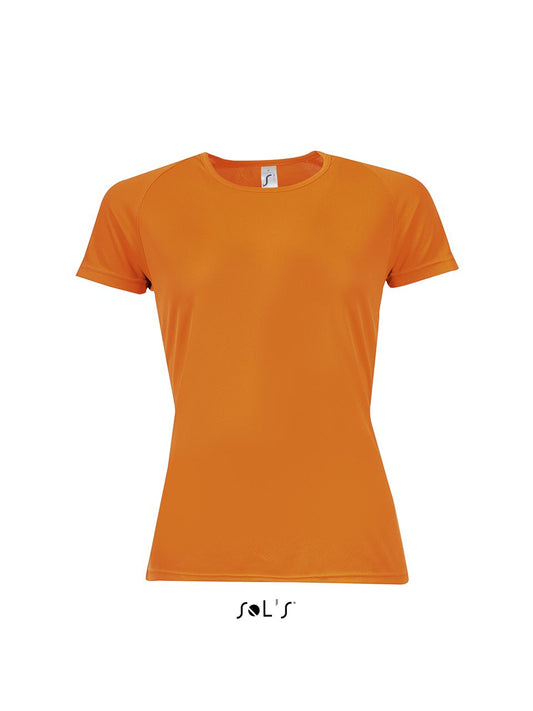 SOL'S SPORTY WOMEN - RAGLAN SLEEVED T-SHIRT - Neon Orange - Main