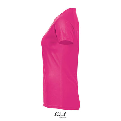 SOL'S SPORTY WOMEN - RAGLAN SLEEVED T-SHIRT - Neon Pink 2 - Additional