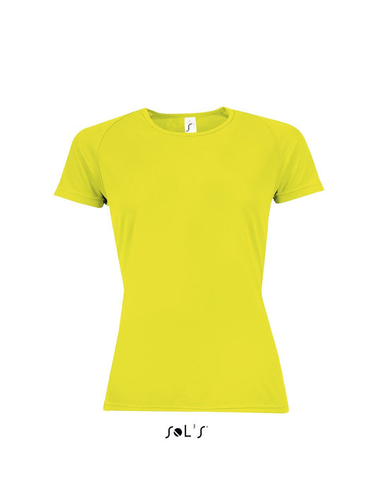 SOL'S SPORTY WOMEN - RAGLAN SLEEVED T-SHIRT - Neon Yellow - Main