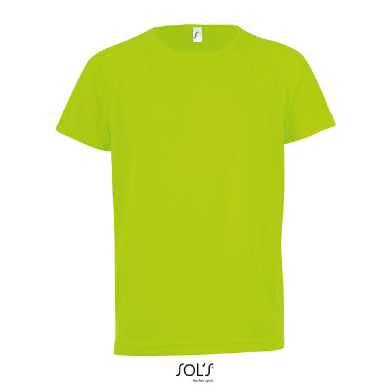 SOL'S SPORTY KIDS' - RAGLAN-SLEEVED T-SHIRT - Neon Green - colorimageurl