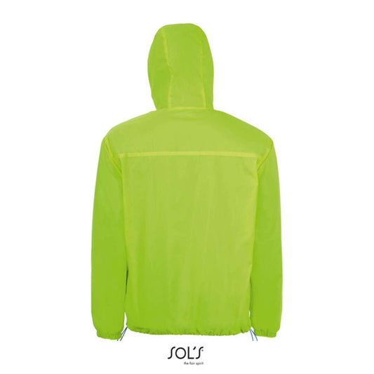 SOL'S SKATE - UNISEX LINED WINDBREAKER - Neon Lime/Royal Blue - Main