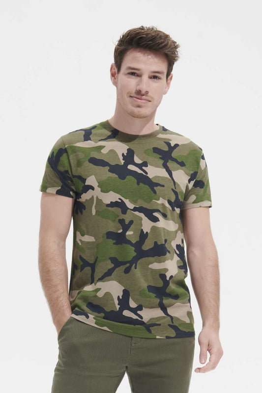SOL'S CAMO MEN - ROUND COLLAR T-SHIRT - Camo - Model