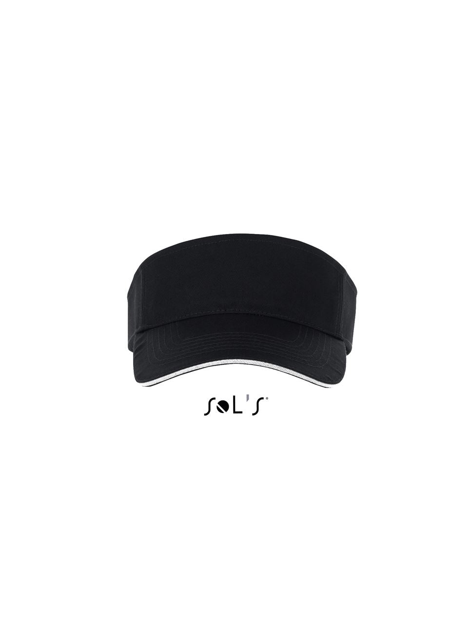 SOL'S ACE - UNISEX VISOR - Black/White - Main