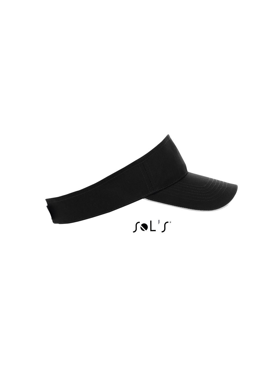 SOL'S ACE - UNISEX VISOR - Black/White - Additional