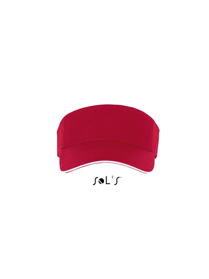 SOL'S ACE - UNISEX VISOR - Red/White - Main
