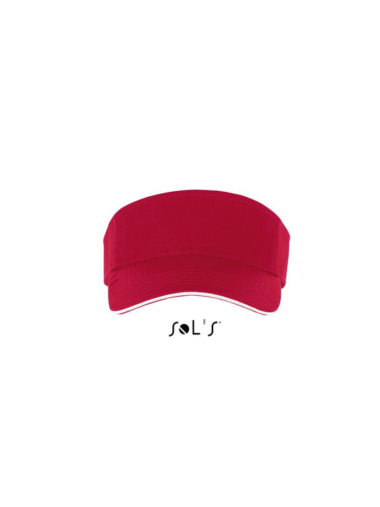 SOL'S ACE - UNISEX VISOR - Red/White - Main