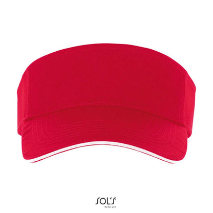SOL'S ACE - UNISEX VISOR - Red/White - Additional