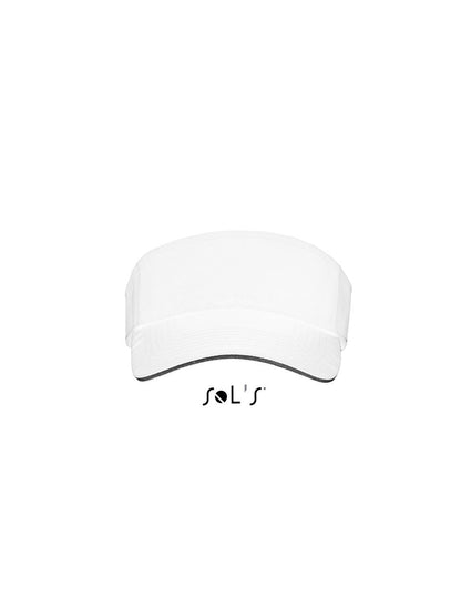 SOL'S ACE - UNISEX VISOR - White/Black - Main
