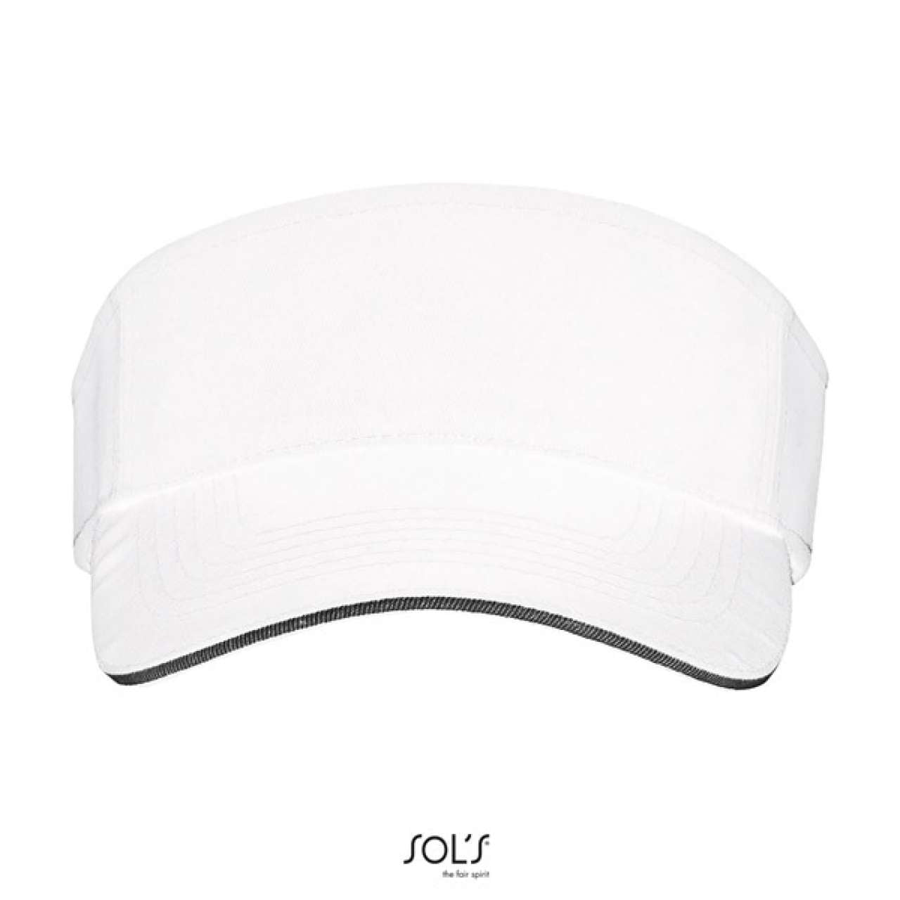 SOL'S ACE - UNISEX VISOR - White/Black - Additional