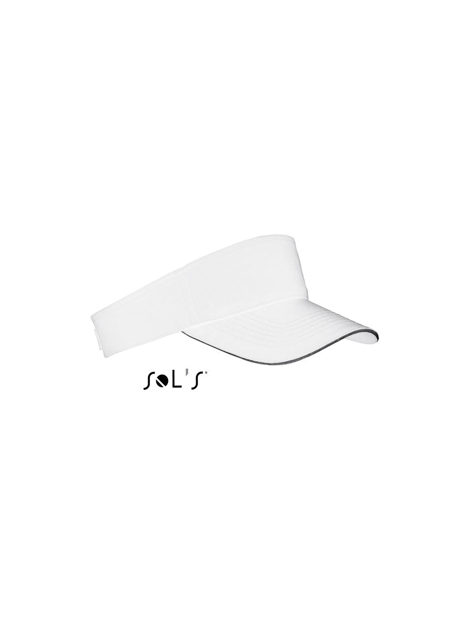 SOL'S ACE - UNISEX VISOR - White/Black - Additional