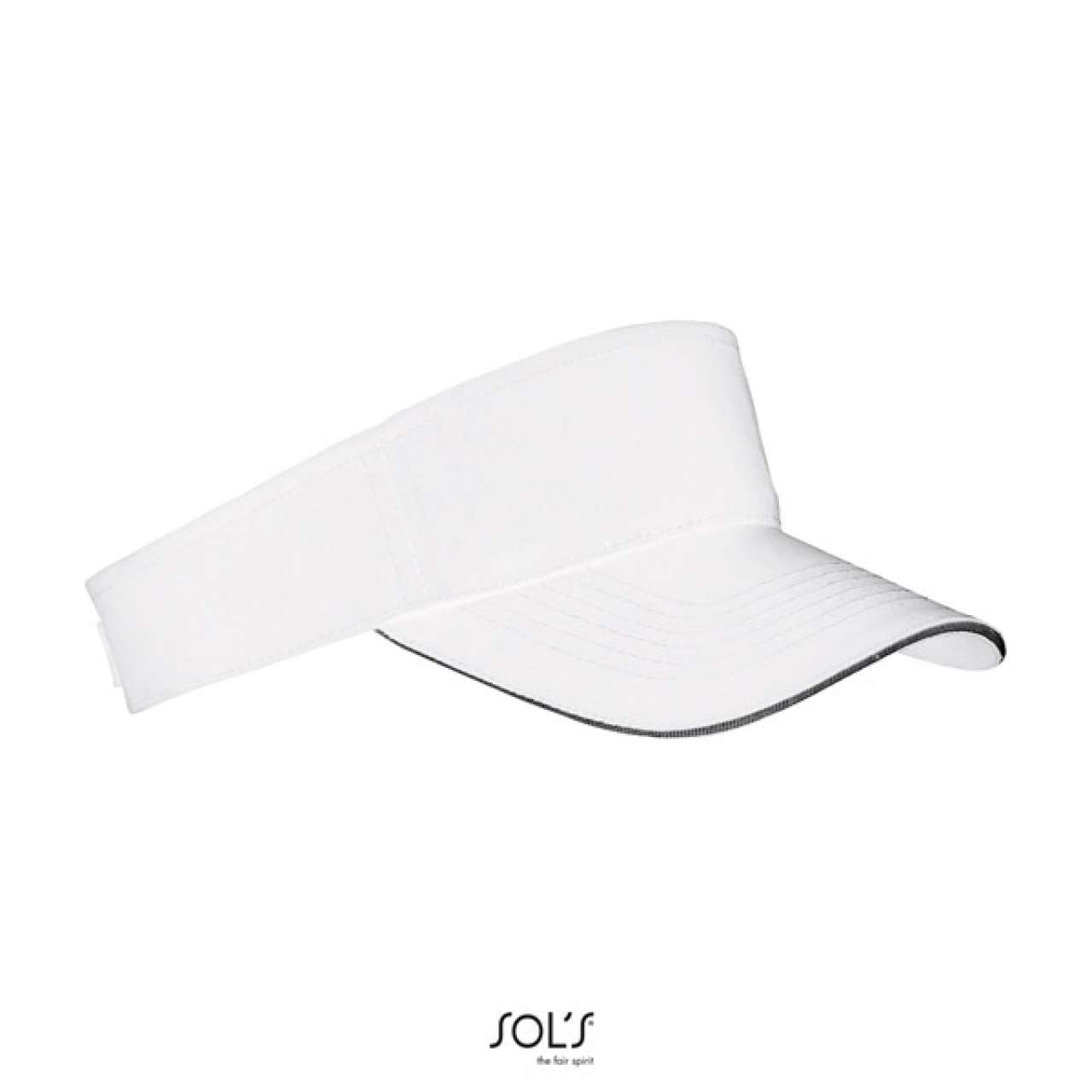 SOL'S ACE - UNISEX VISOR - White/Black - Additional