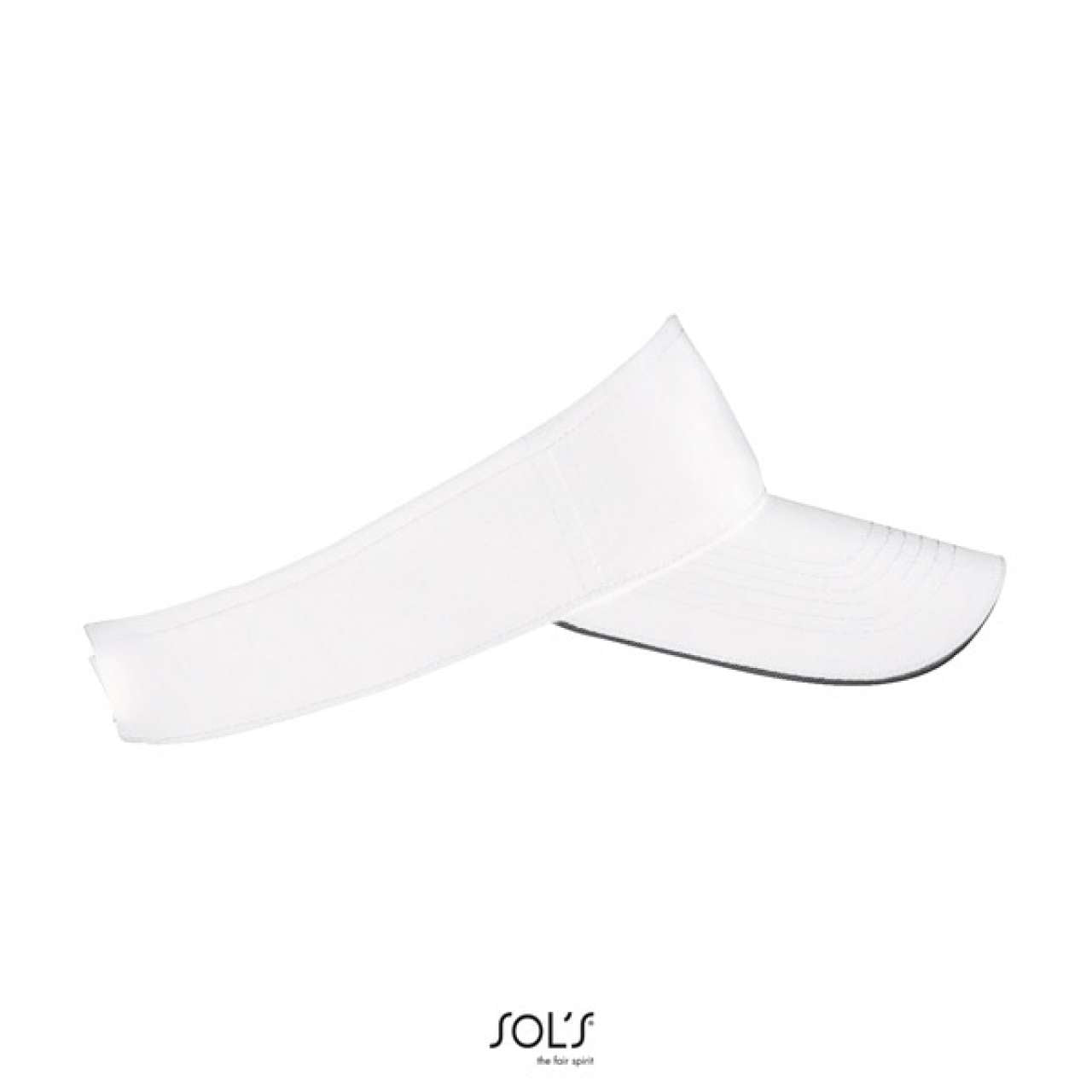 SOL'S ACE - UNISEX VISOR - White/Black - Additional