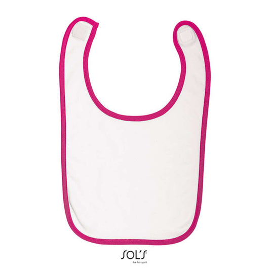 SOL'S BABIB - BABY BIB - White/Fuchsia - Main