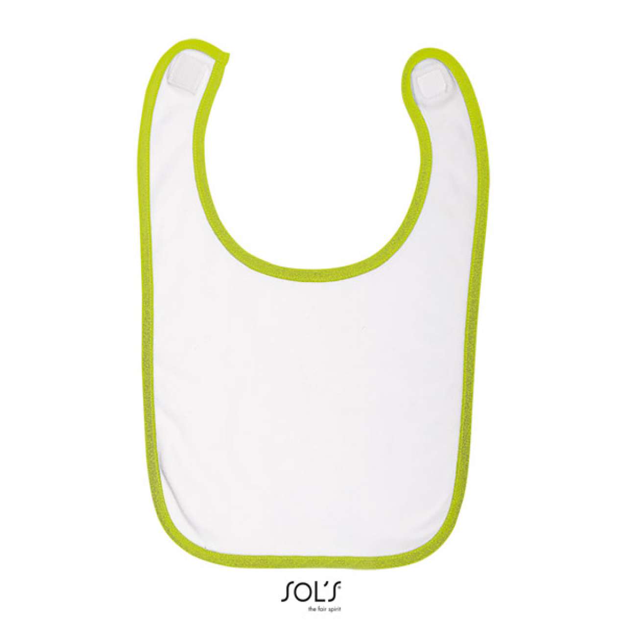 SOL'S BABIB - BABY BIB - White/Apple Green - Main
