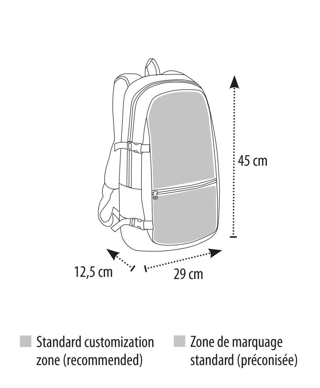 SOL'S WALL STREET - 600D POLYESTER BACKPACK - Grey Melange - Additional