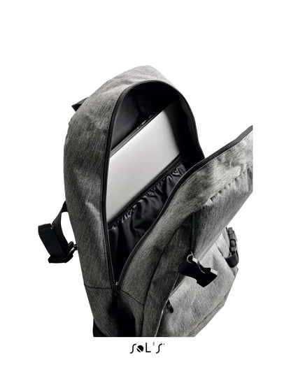SOL'S WALL STREET - 600D POLYESTER BACKPACK - Grey Melange - Additional