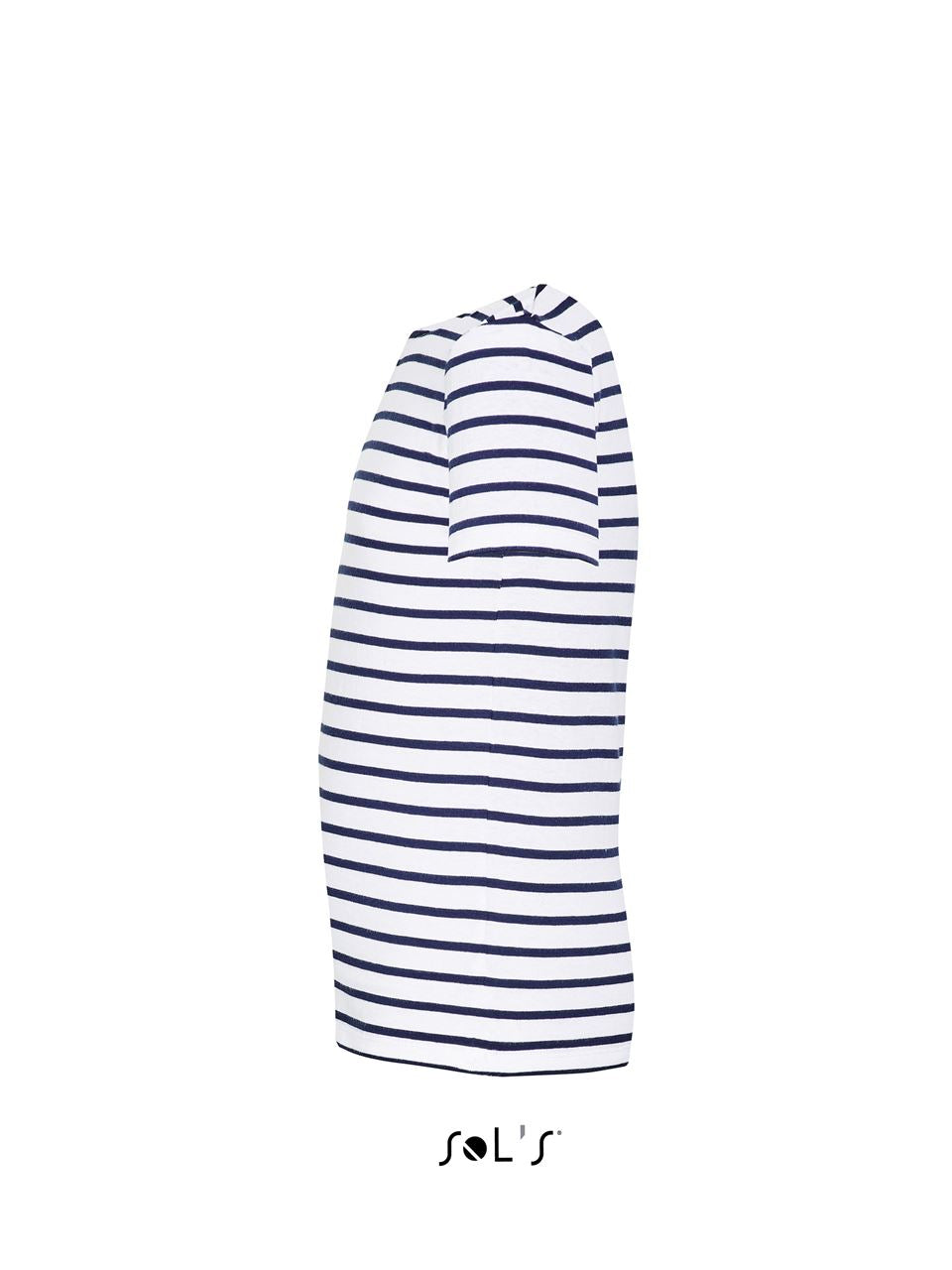 SOL'S MILES KIDS' - ROUND NECK STRIPED T-SHIRT - White/Navy - Additional