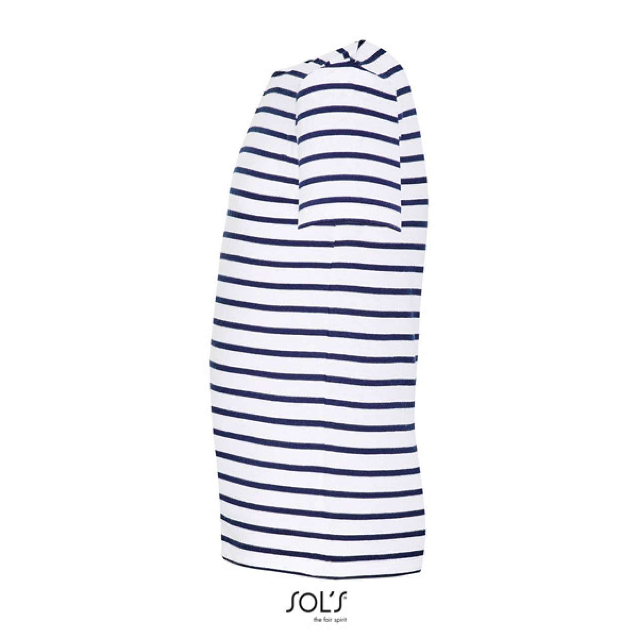 SOL'S MILES KIDS' - ROUND NECK STRIPED T-SHIRT - White/Navy - Additional