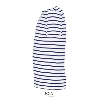 SOL'S MILES KIDS' - ROUND NECK STRIPED T-SHIRT - White/Navy - Additional
