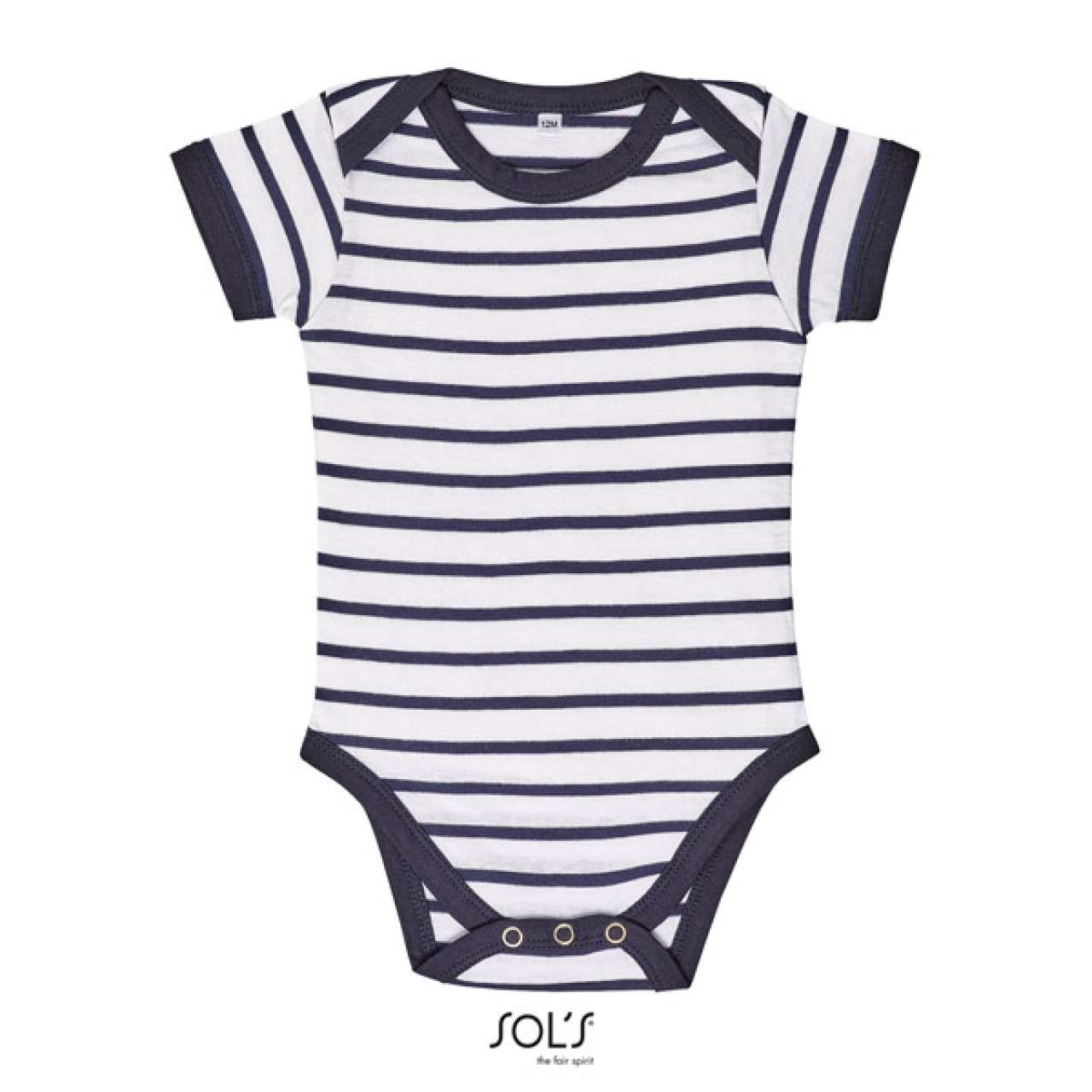 SOL'S MILES BABY - STRIPED BODYSUIT - White/Navy - Additional