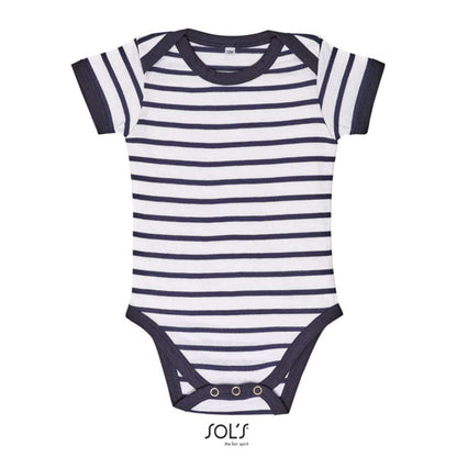 SOL'S MILES BABY - STRIPED BODYSUIT - White/Navy - Additional