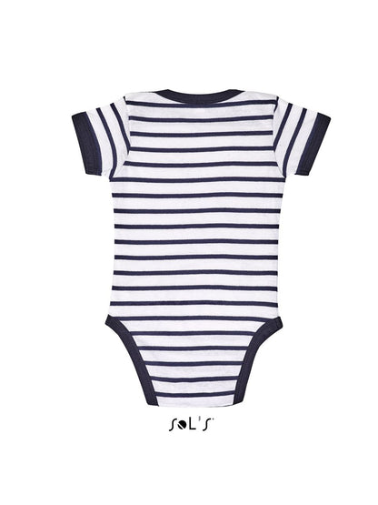 SOL'S MILES BABY - STRIPED BODYSUIT - White/Navy - Additional