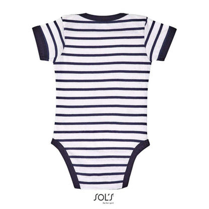 SOL'S MILES BABY - STRIPED BODYSUIT - White/Navy - Additional