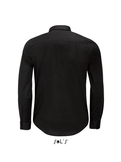 SOL'S BLAKE MEN - LONG SLEEVE STRETCH SHIRT - Black - Additional