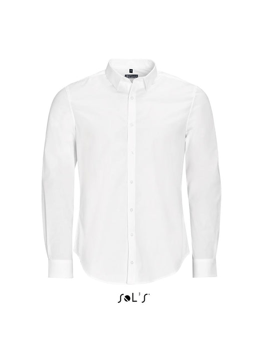 SOL'S BLAKE MEN - LONG SLEEVE STRETCH SHIRT - White - Main