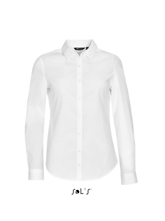 SOL'S BLAKE WOMEN - LONG SLEEVE STRETCH SHIRT - White - Main