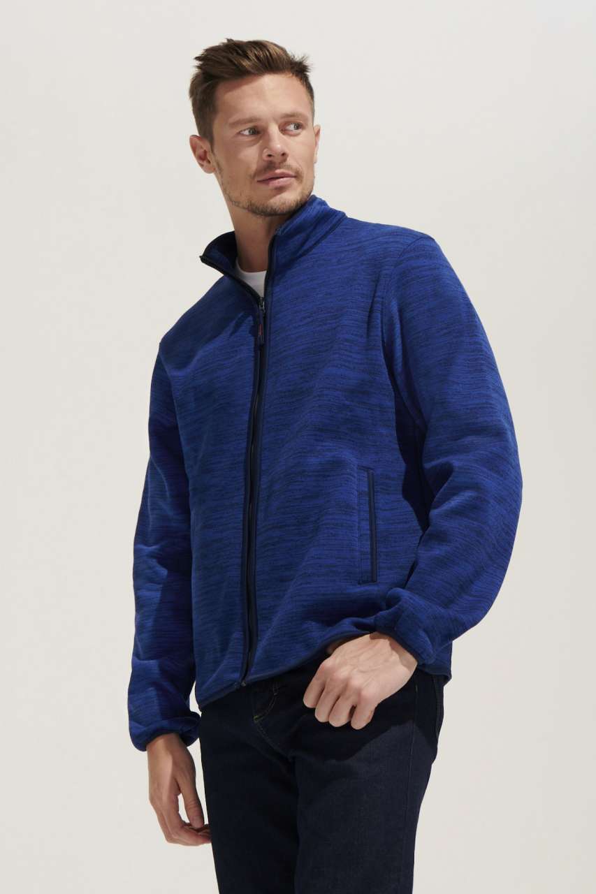SOL'S TURBO - KNITTED FLEECE JACKET - Dark Grey/Black - Model