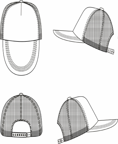 SOL'S BUBBLE - FIVE PANEL MESH CAP - White - Additional
