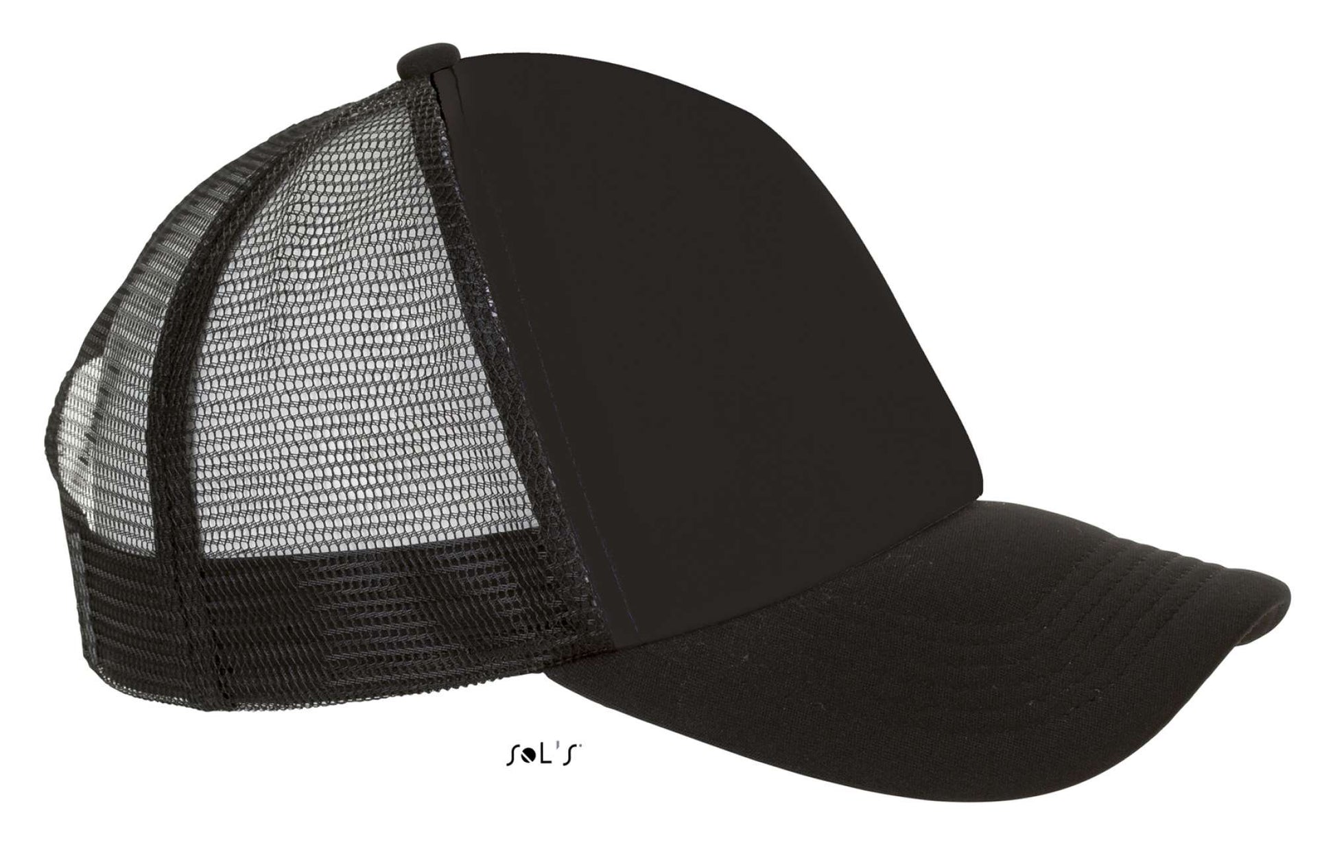 SOL'S BUBBLE - FIVE PANEL MESH CAP - Black - Additional