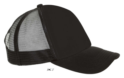 SOL'S BUBBLE - FIVE PANEL MESH CAP - Black - Additional