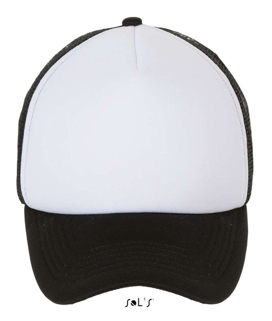 SOL'S BUBBLE - FIVE PANEL MESH CAP - White/Black - Main