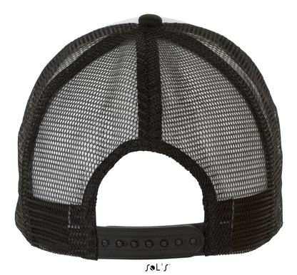 SOL'S BUBBLE - FIVE PANEL MESH CAP - White/Black - Additional